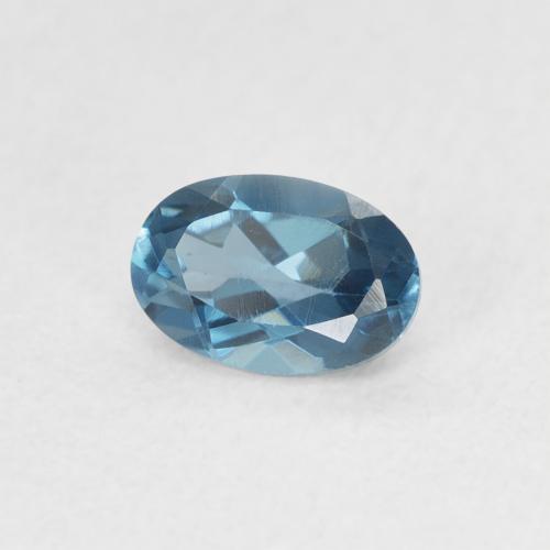 Topaze Bleu Londres naturelle ovale, 0.61 ct, VVS