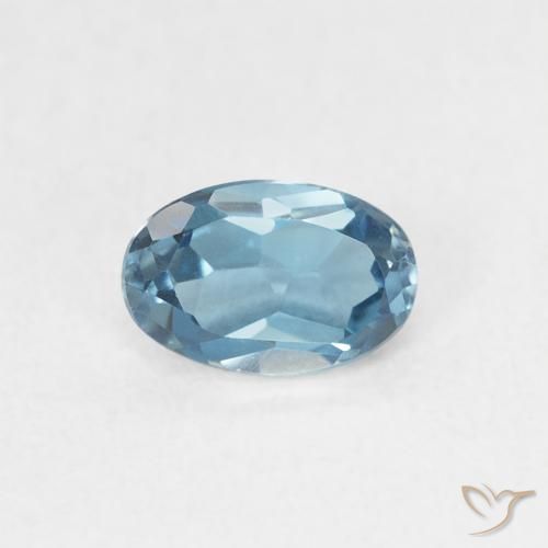 0.60ct Naturel Bleu Londres Topaze, ovale, VVS