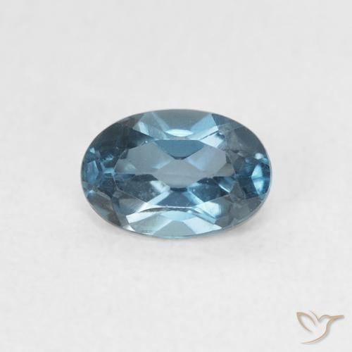 0.63ct Naturel Bleu Londres Topaze, ovale, VVS