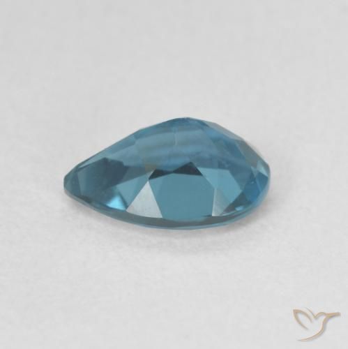 Topaze Bleu Londres naturelle En forme de poire, 0.73 ct, VVS