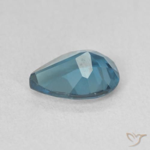 Topaze Bleu Londres naturelle En forme de poire, 0.77 ct, VVS
