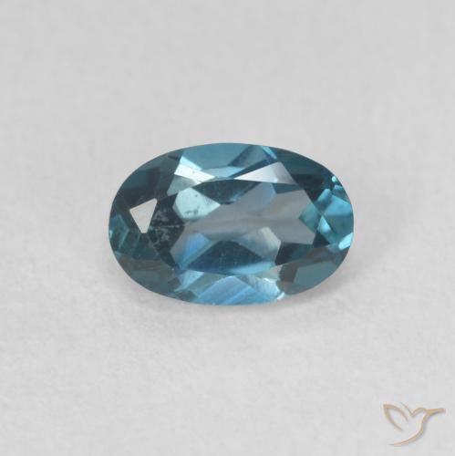 0.67ct Naturel Bleu Londres Topaze, ovale, VVS