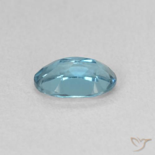 Topaze Bleu Londres naturelle ovale, 0.53 ct, VVS