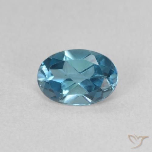 0.60ct Naturel Bleu Londres Topaze, ovale, VVS