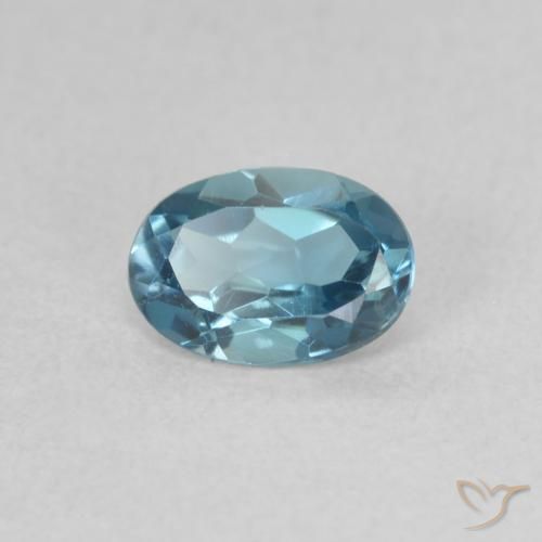 Topaze Bleu Londres naturelle ovale, 0.55 ct, VVS