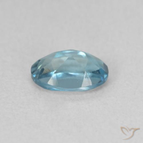 Topaze Bleu Londres naturelle ovale, 0.65 ct, VVS-VS