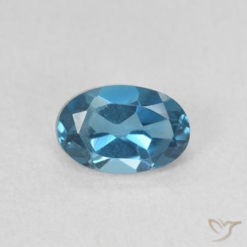 0.63ct Naturel Bleu Londres Topaze, ovale, VVS-VS