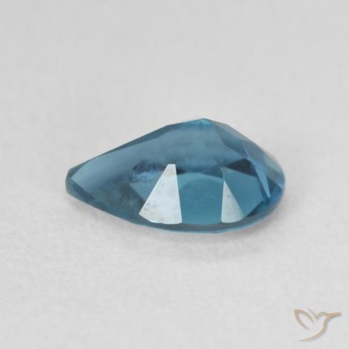 Topaze Bleu Londres naturelle En forme de poire, 0.80 ct, VVS-VS