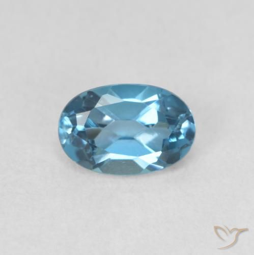 0.67ct Naturel Bleu Londres Topaze, ovale, VVS-VS