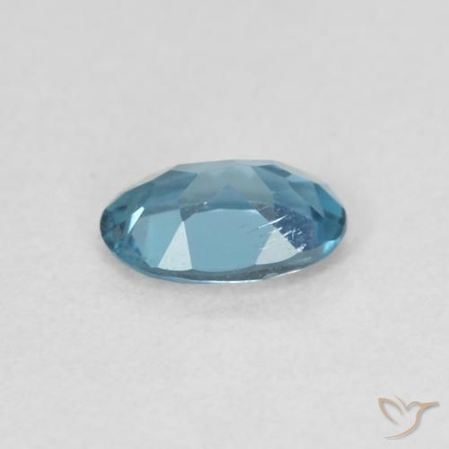 Topaze Bleu Londres naturelle ovale, 0.54 ct, VVS-VS