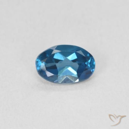0.52ct Naturel Bleu Londres Topaze, ovale, VS