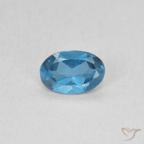 0.51ct Naturel Bleu Londres Topaze, ovale, VS