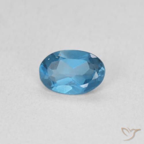 Topaze Bleu Londres naturelle ovale, 0.51 ct, VS