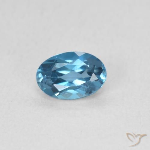 0.65ct Naturel Bleu Londres Topaze, ovale, VS