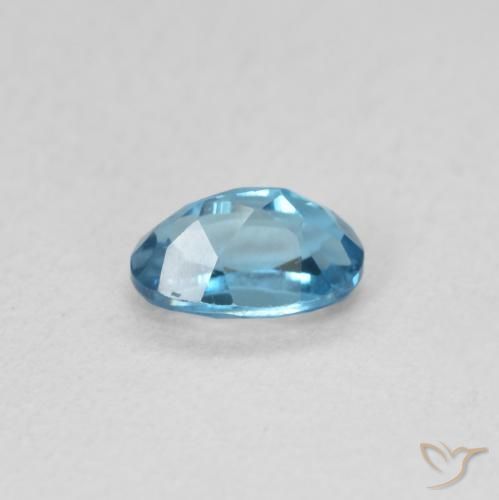 Topaze Bleu Londres naturelle ovale, 0.65 ct, VS