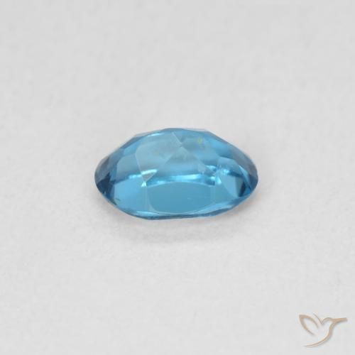 Topaze Bleu Londres naturelle ovale, 0.58 ct, VS