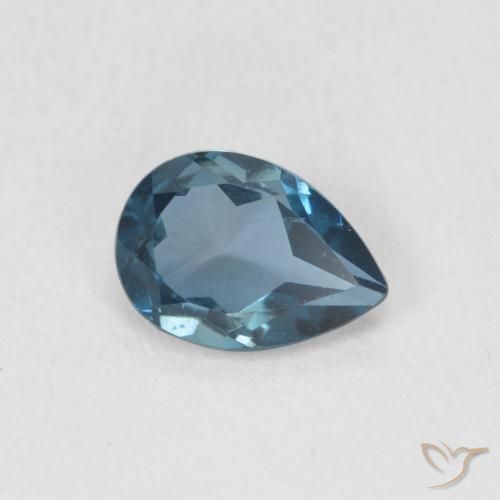 Topaze Bleu Londres naturelle En forme de poire, 0.78 ct, VS
