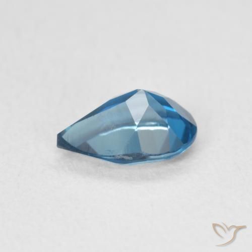 Topaze Bleu Londres naturelle En forme de poire, 0.86 ct, VS