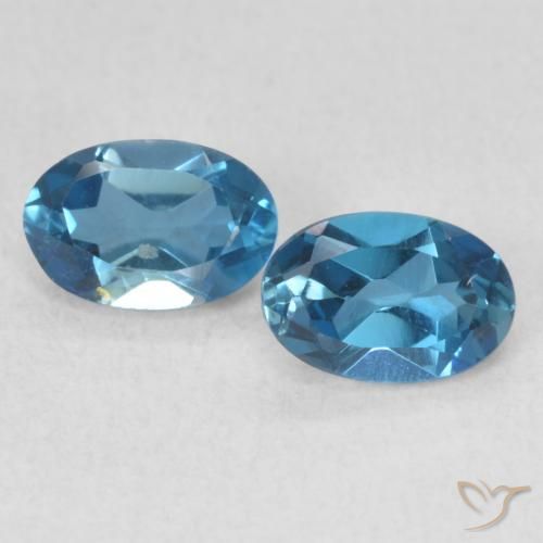 1.27ctw Naturel Bleu Londres Topaze, ovale, VVS-VS