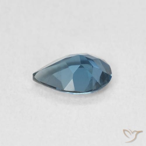 Topaze Bleu Londres naturelle En forme de poire, 0.71 ct, VVS-VS