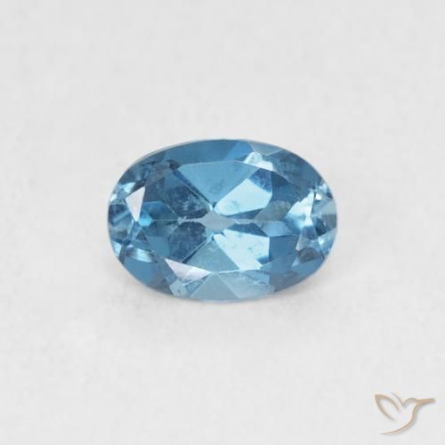 0.53ct Naturel Bleu Londres Topaze, ovale, VVS-VS