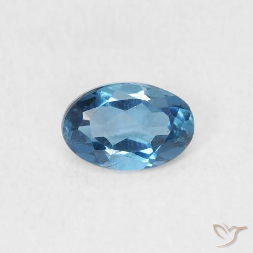 0.56ct Naturel Bleu Londres Topaze, ovale, VVS-VS