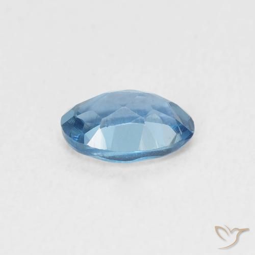Topaze Bleu Londres naturelle ovale, 0.56 ct, VVS-VS