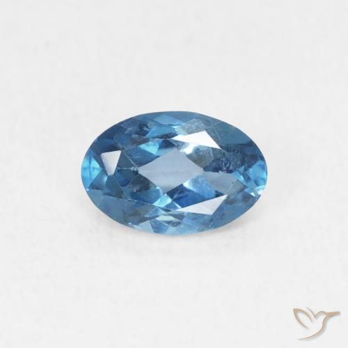 0.55ct Naturel Bleu Londres Topaze, ovale, VVS-VS