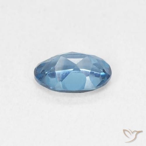 Topaze Bleu Londres naturelle ovale, 0.55 ct, VVS-VS