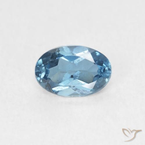 Topaze Bleu Londres naturelle ovale, 0.67 ct, VVS-VS