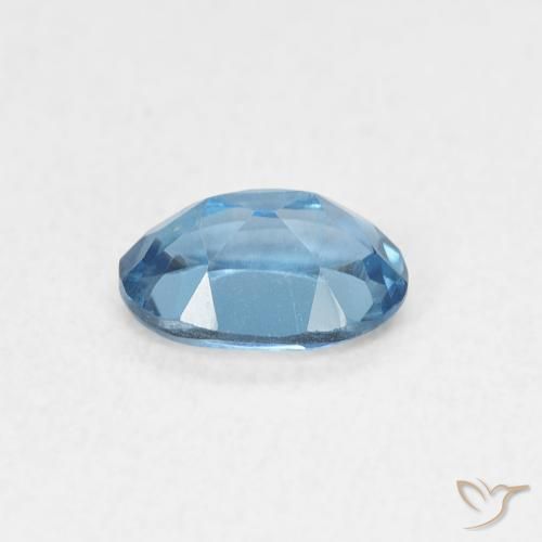 Topaze Bleu Londres naturelle ovale, 0.65 ct, VVS-VS
