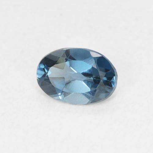 Topaze Bleu Londres naturelle ovale, 0.50 ct, VVS-VS