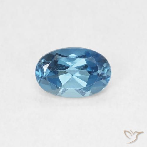 0.60ct Naturel Bleu Londres Topaze, ovale, VVS-VS