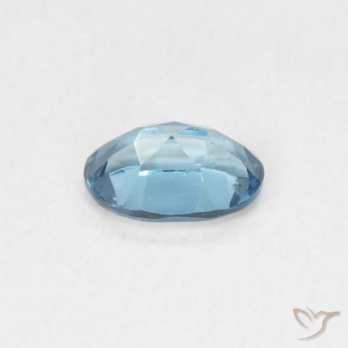 Topaze Bleu Londres naturelle ovale, 0.60 ct, VVS-VS