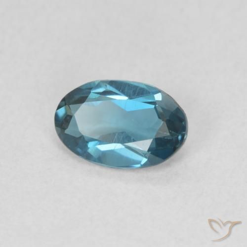 Topaze Bleu Londres naturelle ovale, 0.52 ct, VVS