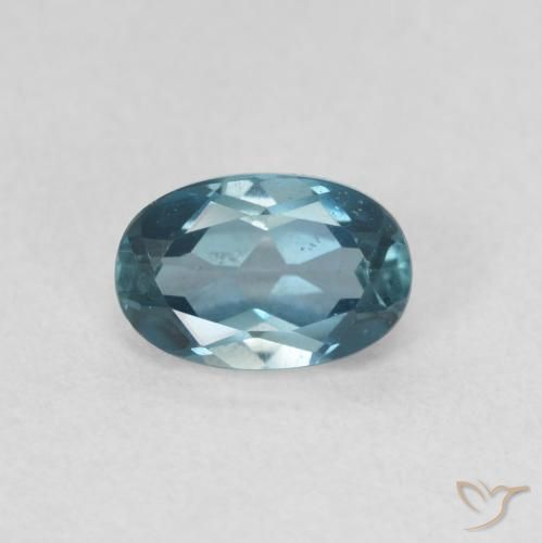 Topaze Bleu Londres naturelle ovale, 0.66 ct, VVS