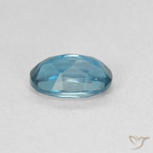 Topaze Bleu Londres naturelle ovale, 0.66 ct, VVS
