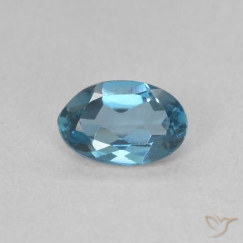 Topaze Bleu Londres naturelle ovale, 0.53 ct, VVS
