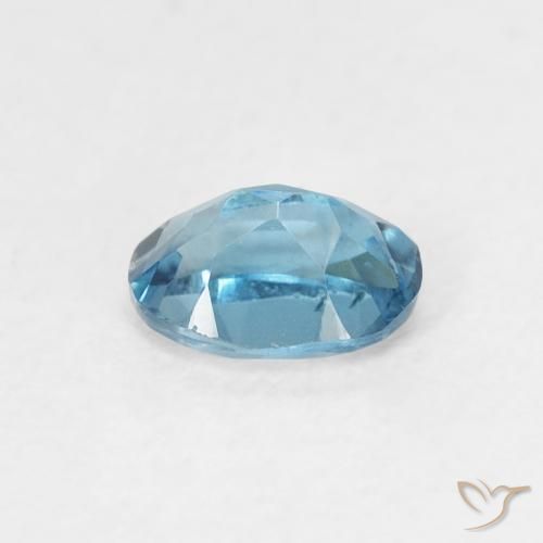 Topaze Bleu Londres naturelle ovale, 0.55 ct, VS