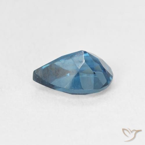 Topaze Bleu Londres naturelle En forme de poire, 0.90 ct, VS