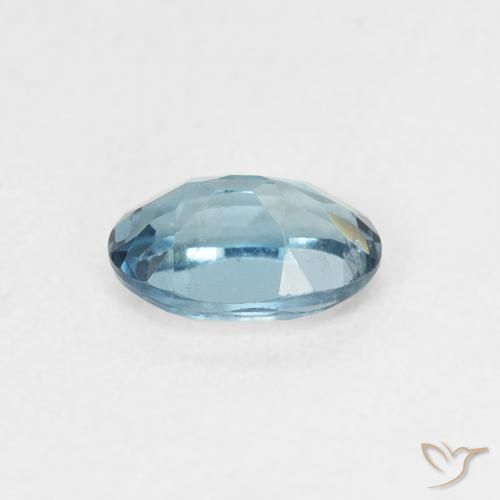 Topaze Bleu Londres naturelle ovale, 0.65 ct, VS