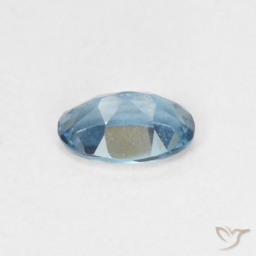 Topaze Bleu Londres naturelle ovale, 0.53 ct, VS