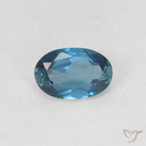 Topaze Bleu Londres naturelle ovale, 0.59 ct, VVS-VS