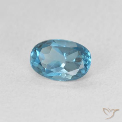 Topaze Bleu Londres naturelle ovale, 0.56 ct, VVS-VS