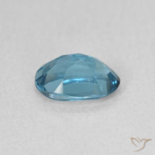 Topaze Bleu Londres naturelle ovale, 0.64 ct, VVS-VS