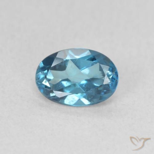 0.63ct Naturel Bleu Londres Topaze, ovale, VVS-VS