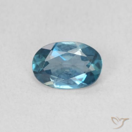 Topaze Bleu Londres naturelle ovale, 0.52 ct, VVS-VS