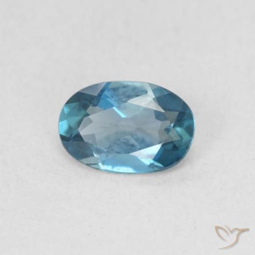 Topaze Bleu Londres naturelle ovale, 0.52 ct, VVS-VS