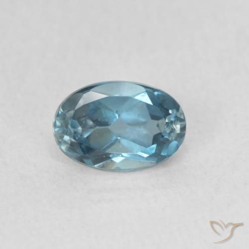 Topaze Bleu Londres naturelle ovale, 0.65 ct, VVS-VS