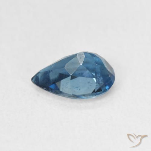 Topaze Bleu Londres naturelle En forme de poire, 0.81 ct, VVS-VS